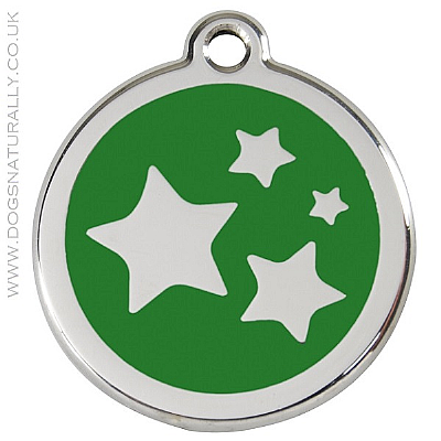 Green Star Dog ID Tags (3x sizes)